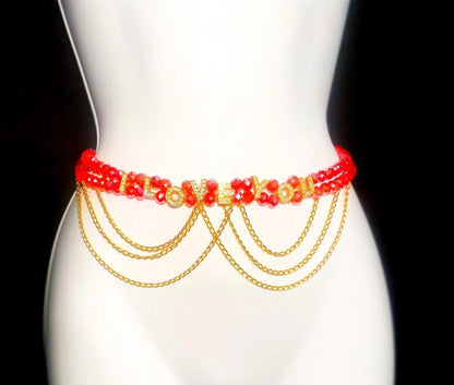 Red SHANDRA Waist Beads