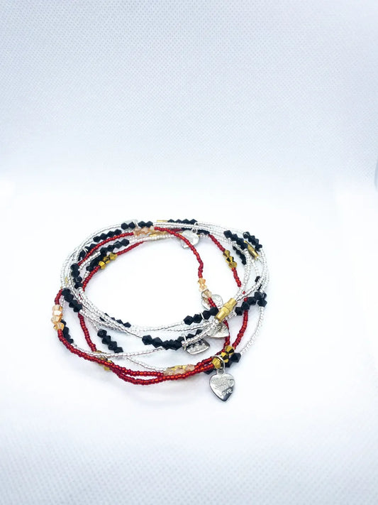 Ankle Red Beads