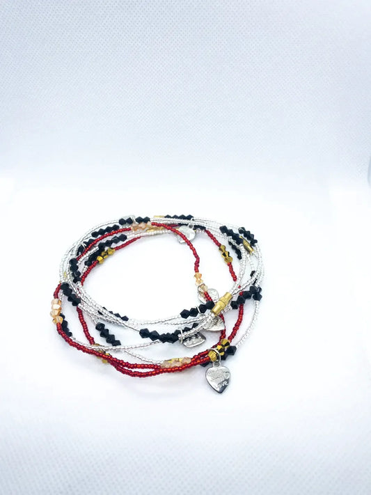 Ankle White Beads
